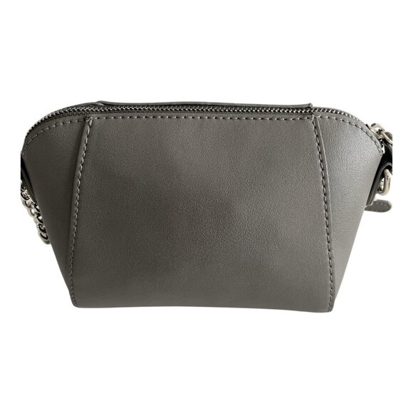 David Jones Paris Gray Crossbody Bag – Faux Leather Chain Strap Purse – 6x9 - Picture 6 of 9